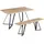 Beliani Esszimmer Set Upton Hellbraun 2-sitzer