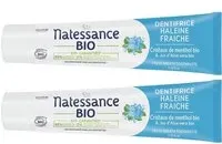 Natessance Dentifrice Bio Haleine Fraîche à l’Aloe Vera et Menthol Dentifrice(S) 2x75 ml