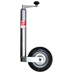 Anhänger-Stützrad LAS, silber (silberfarben, schwarz), 20cm, Stahl, Räder