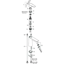 Hansgrohe Talis E 110 Einhandmischer schwarz chrom 71712340