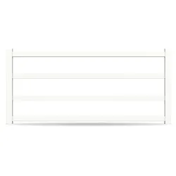 Zaun, Aluminium, Weiß RAL 9016, Modell Hamburg, flexible Befestigungssysteme, Zaunelement individuell konfigurierbar