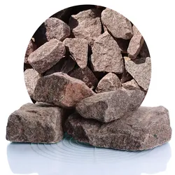 Granit Gabionensteine rot 60-180 mm - 25 kg Sack