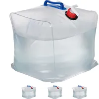 Relaxdays 4er Set faltbare Wasserkanister 20 L