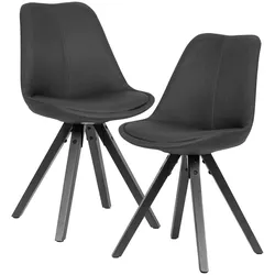 Kadima Design Esszimmerstuhl `Lund`: Modernes Design, Stoffbezug, Holzstandbeine, Filzgleiter, einfache Montage. Grau, Material: Stoff, 49x52x87 cm