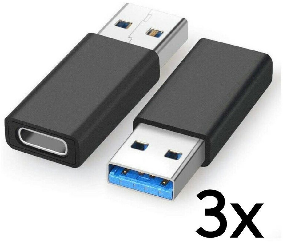 TradeNation USB Adapter Stecker USB C OTG Ladeadapter Konverter USB A auf USB C Smartphone-Adapter USB 3.0 Typ A zu USB-C, Plug and Play OTG USB 3.0