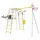 JEFlex Klettergerüst GardenMaxx G2 238x240x233 cm Stahl multifunktional für Kinder & Erwachsene - Grau/Gelb