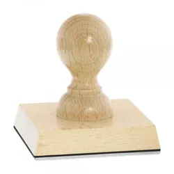 Holzstempel (70x70 mm - 14 Zeilen)