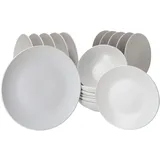 Mambocat Teller-Set 18tlg. 6 Personen Weiß matt