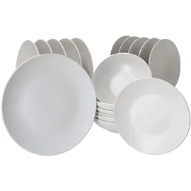 Mambocat Teller-Set 18tlg. 6 Personen Weiß matt