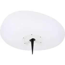 meineWunschleuchte 2er Set LED Solarsteine Garten Deko Weiß mit RGB Farbwechsel, Breite 40cm