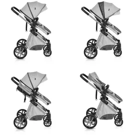 Moni Kinderwagen Alma Sportsitz Tragetasche umbaubar Wickeltasche Sitz umkehrbar dunkelgrau - Grau
