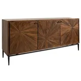 Massivmoebel24 Sideboard Mango 183x46x84 braun lackiert STILMÖBEL #110