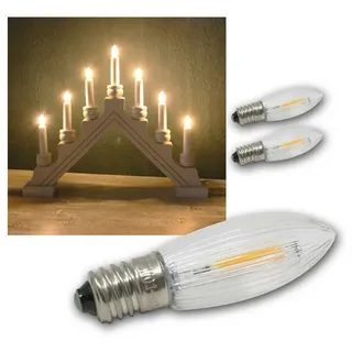 Star Trading Star Ersatzleuchtmittel LED, E10, klar, 3 LM, 0,1-0,5 W, warmwhite, 3 St./ Karte, 2100 K, 300-75