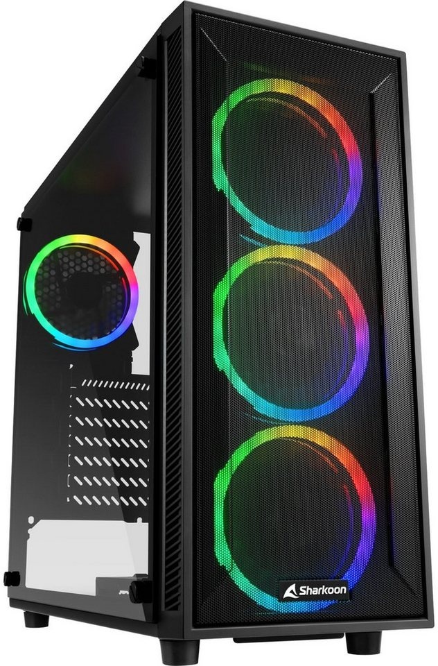 Sharkoon PC-Gehäuse Sharkoon TG4M RGB, Tower-Gehäuse, (Seitenteil aus schwarz