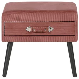 Beliani Nachttisch Eurostar 50 x 35 x 46 cm Rosa/Schwarz