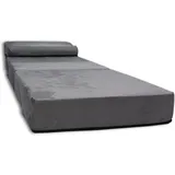 Viking Choice - Gästematratze Mit Kissen – 70 Cm X 200 Cm X 15 Cm – Faltbar – Grau