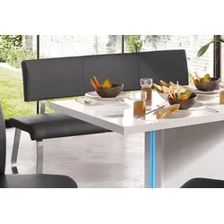 Polsterbank MCA FURNITURE "Arco", grau, B:155cm H:86cm T:59cm, Sitzbänke, belastbar bis 280 Kg, Echtleder, in verschiedenen Breiten