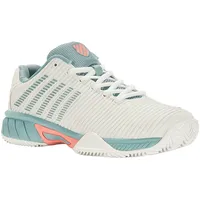 K-Swiss Hypercourt Express 2 HB Tennis Shoe, Blanc de Blanc/Nile Blue/Desert Flower, 37