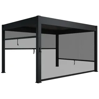 Juskys Seitenwand für Lamellendach Tahiti 4 x 2,4 m anthrazit