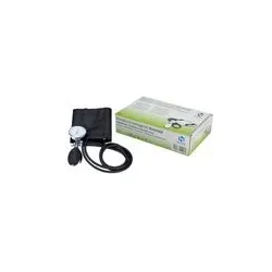 Blutdruckmessgerät Aneroid Premium | 2 Schlauch-System mit Klettmanschette + Etui