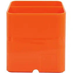 Exacompta 67788D 10x Stiftehalter Pen-Cube mit 2 Fächern - Stifte-Box Aquarel - Orange