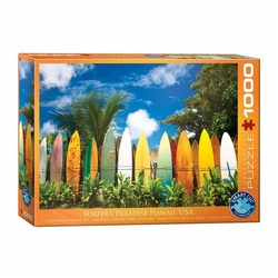 EUROGRAPHICS Puzzle Hawaii Surferparadies, 1000 Puzzleteile bunt