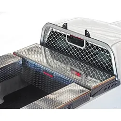 VEVOR Kopfschmerzen Rack Aluminium 136 kg Gewichtskapazität LKW-Halterung Lastwagen-Bett, 2057,4 x 660,4 x 152,4 mm Passend für Lkw Schwarz Truck Kopfschmerzen Rack Bohren Erforderlich
