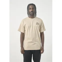 T-Shirt CLEPTOMANICX "Classic Tee Form Follows", Herren, Gr. M, beige, 100% Baumwolle, bedruckt, casual, normal, Rundhals, Kurzarm, Shirts, Locker geschnitten