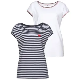 AJC 2er-Set: Shirts in Dunkelblau/ Weiß | Gr.: 32