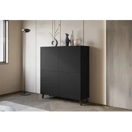 Home Affaire Highboard Phuket II 120 x 130 x 39 cm graphite Schwarz matt