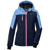 KILLTEC Mädchen Skijacke/Funktionsjacke mit Kapuze und Schneefang KSW 340 GRLS SKI JCKT, dunkelnavy, 164,