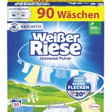 Weißer Riese Weißer-Riese Waschmittel Universal Vollwaschmittel, Pulver, gegen Flecken, 4,5 kg, Waschladungen), 90