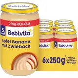 Bebivita Frucht & Getreide Zwieback in Apfel-Banane 6 x 250 g