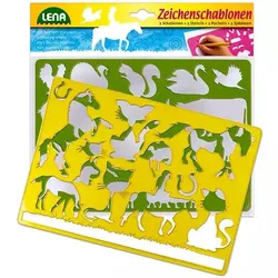 Zeichenschablonen mit 2 Teilen - Haustiere