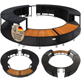 CASARIA Poolumrandung schwarz Ø 206 cm
