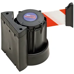 PROREGAL Selbstspannender Wandgurt inkl. Wandhalterung ohne Wandclip | Magnetisch | Gurtmaß LxB 400x5cm | Schwarz, Gurt Gelb-Schwarz