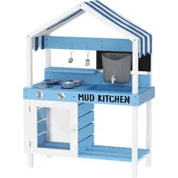 aiyaplay Kinderküche B/H/L: ca. 36,5x112x80 cm - Blau, Weiss