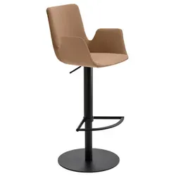 Mayer Sitzmöbel Barhocker »1227«, Breite: 53 cm, höhenverstellbar, Mikrofaser, braun