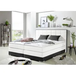 Boxspringbett INOSIGN, weiß, B:193cm L:210cm, Komplettbetten, Boxspringbett, inklusive Topper und Wendekissen