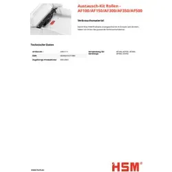 HSM Ersatzteil Austausch-Kit Rollen Securio 2491111 AF500