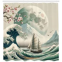 ABAKUHAUS Duschvorhang 175 x 200 cm rosa