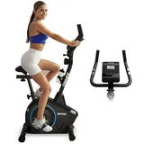 ZIPRO Ergometer Heimtrainer Fahrrad mit 8-Stufigem Magnetwiderstand, Smartphone-Halter, LCD-Monitor, Verstellbarem Sattel & Lenker, Hometrainer Fahrrad für Cardiotraining, Stabil Fitnessbikes (Boost)