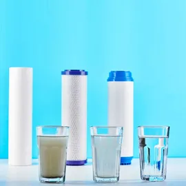 Naturewater NW-BR10B5 3 Stufen Wasserfilter, 5 μ, 32,89 mm (1"), Ø60 mm PP Kartusche, Filter Wandhalterung, Filterschlüssel, Sedimentfilter Aktivkohleblock Aktivkohlegranulat