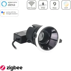 MiBoxer CCT LED Einbaustrahler Zigbee 3.0 + 2,4GHz blendfrei 9W Ø89,5mm FUT075ZR