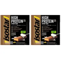 ISOSTAR – High Protein Riegel 25 Joghurt – Energie-Riegel für Sportler mit Kohlenhydraten, Quelle für Vitamin B1, B2, B6, C, E & PP, Snack für Laufen, Radfahren & Trailrunning – 3x35 g (Packung mit 2)