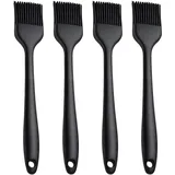 Ebksqs 4er Set Backpinsel Silikon - 21cm Hitzebeständige Silikonpinsel Küche Für Backen, Grillen & Kochen