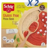 SCHAR Fertiger Boden für glutenfreie Pizza 2 Packungen mit 2 Stück (300 g x 2)