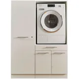 laundreezy LDSK6 Waschmaschinenschrank 117,5 x 162 x 67,5 cm Weiß Holzwerkstoff