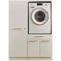 laundreezy LDSK6 Waschmaschinenschrank 117,5 x 162 x 67,5 cm Weiß Holzwerkstoff