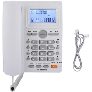 Schnurgebundenes Telefon Dual Port Erweiterungsset mit Anrufer ID Anzeige und Freisprecheinrichtung, Klarem Ton, LCD Display, Großen Tasten, Geräuschunterdrückung, Echtzeitdatum